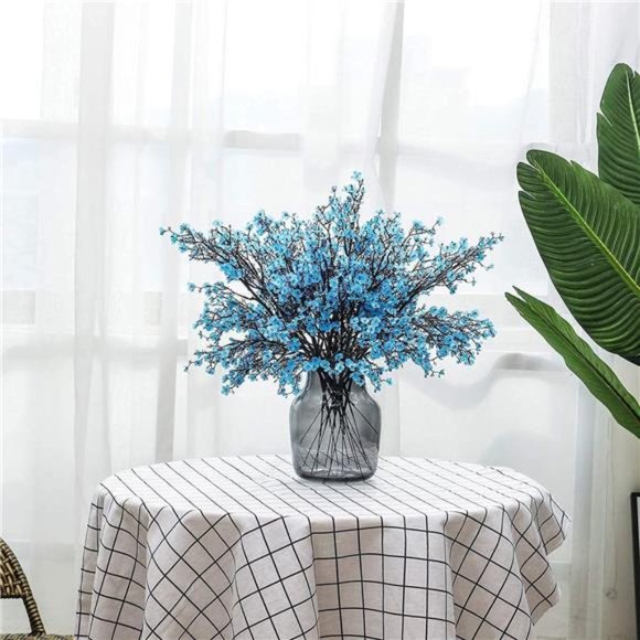 6 Pcs Artificial Flowers Fake Babys Breath Bouquet Bulk Faux Gypsophila Flowers - Picture 2 of 6